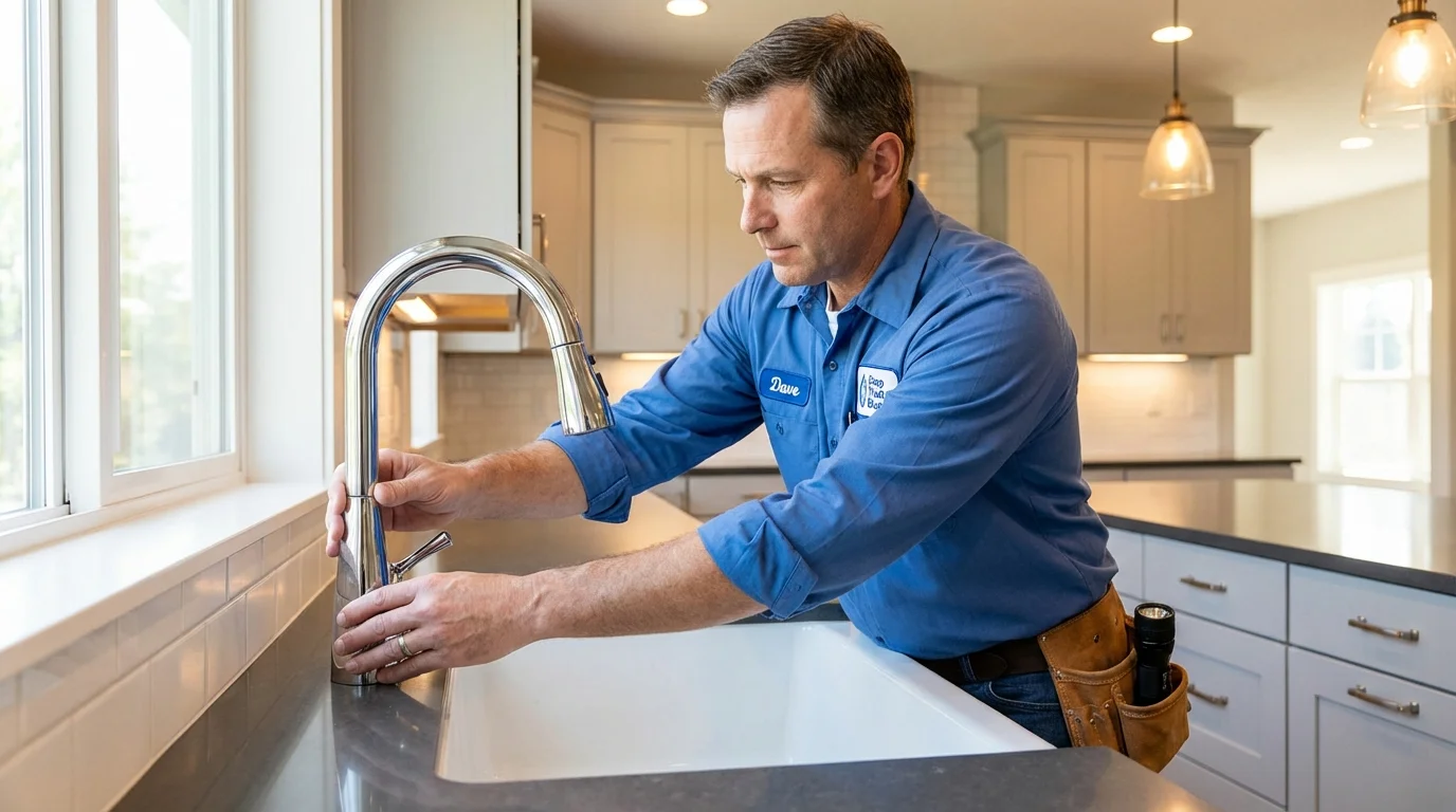 Kitchen faucet installation by Johns Plumbing LLC in Lac du Flambeau